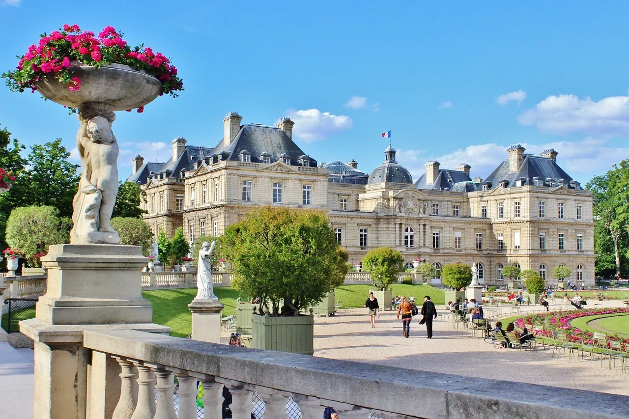 Famous Luxembourg Garden in the centre of Paris.