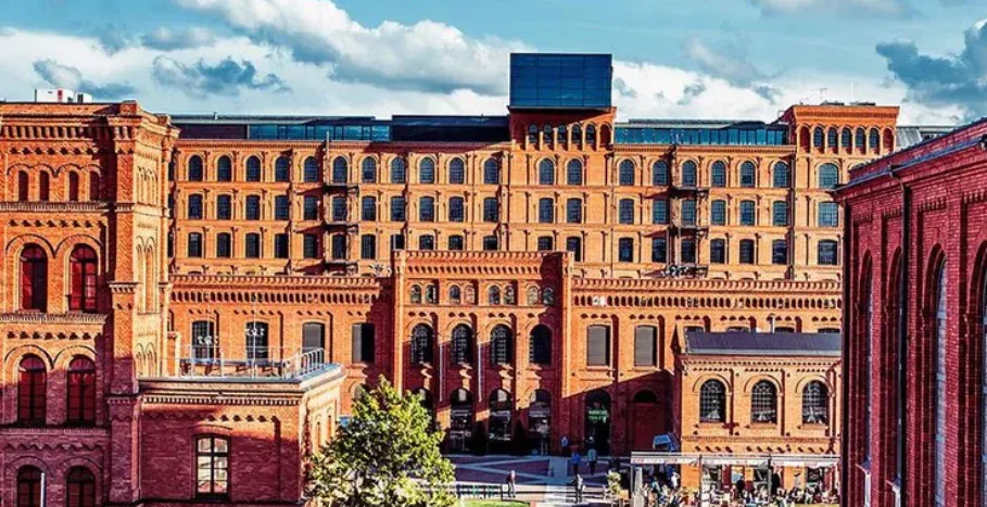 Explore the revitalized Manufaktura complex in Łódź, Poland.