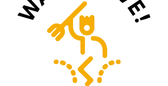 Walkative Gdansk logo: a stylized walking figure.