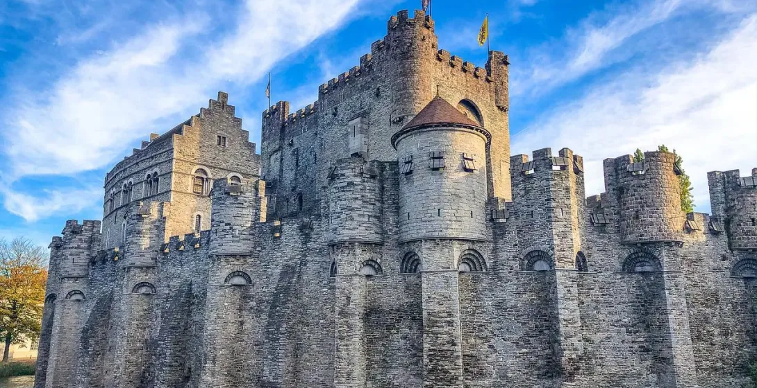 Gravensteen Castle in Ghent, Belgium: a majestic medieval fortress.