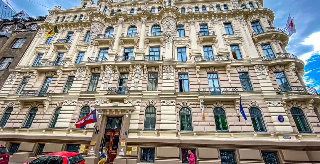 Art Nouveau building in Lviv, Ukraine.