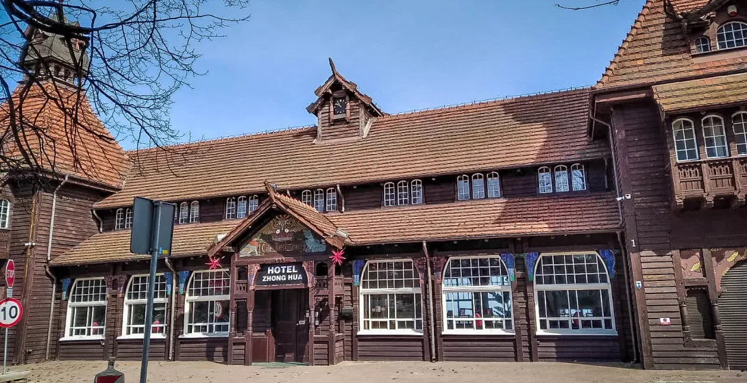Hotel Zhong Hua in Sopot, Poland: A beautiful wooden hotel.