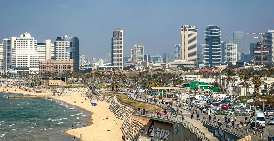 Tel Aviv's stunning beach and skyline.