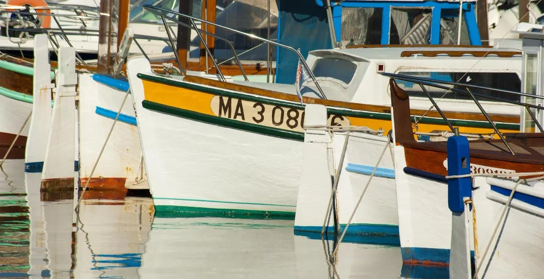 Fishing boats in Marseille harbor.