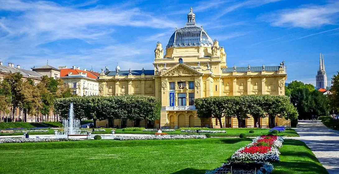 The beautiful Croatian Art Pavilion in Zagreb's Lower Town.