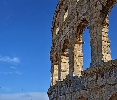 Roman amphitheater in Pula, Croatia.