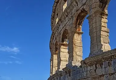 Roman amphitheater in Pula, Croatia.