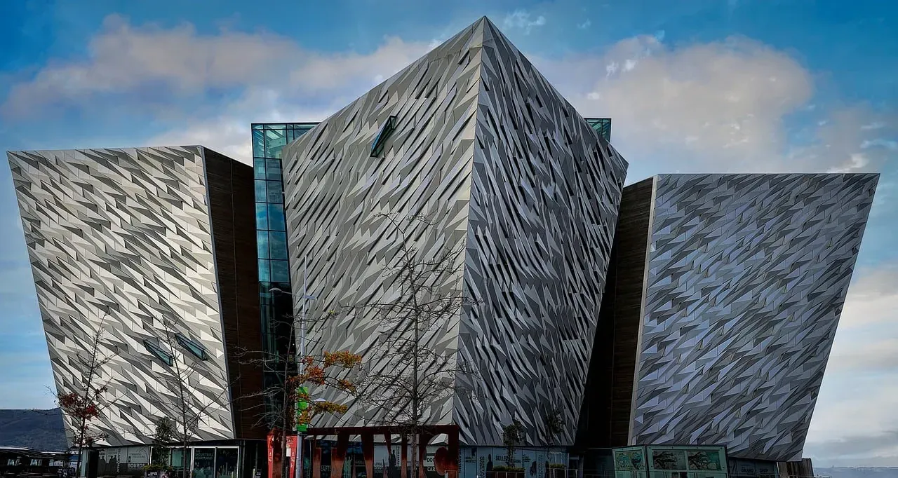 The iconic Titanic Belfast museum in Belfast, Northern Ireland.