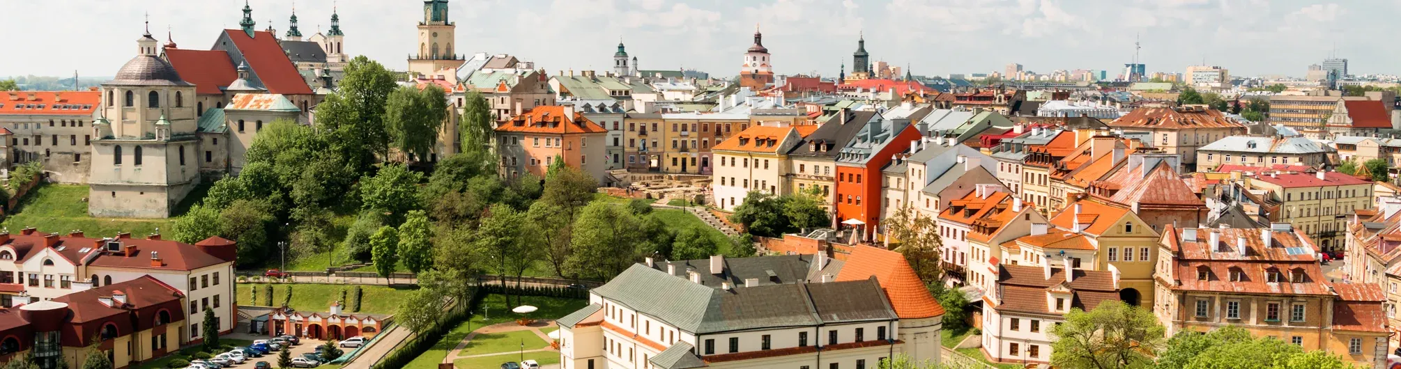 Panoramic view of Lublin Old Town, Poland.