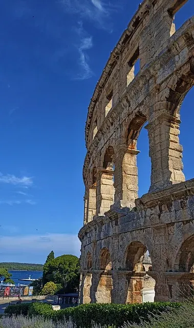 Roman amphitheater in Pula, Croatia.
